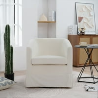 Okretni stolica od 360 °, 27.36 Široka tapecirana akcentna stolica, moderna dnevna soba, klupska stolica,