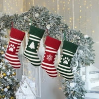 Božićne čarape Kabeli pletene Xmas Čarape Velike kaminske čarape za obiteljski odmor Božićni ukras