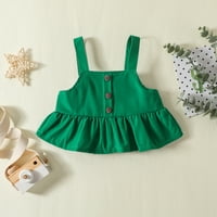 Toddler Baby Girls Proljeće Ljeto tiskovina pamučne kratke hlače bez rukava odjeća za djecu Dječja odjeća