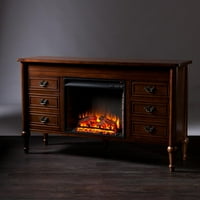 Southern Enterprises Fe Haverford Electric Console - Whiskey Javle