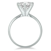 Ženski IGI certificirani laboratorij uzgajao Carat Diamond Solitaire Prsten u 14k bijelo zlato