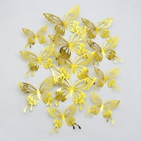 Boje naljepnice za leptir od maslaca 3D papir naljepnice Dekor ukrasa u sobi