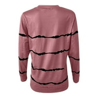 Fanxing Clearence Women Classic Stripes Tops Plus size Striped Dukseri Fall dugih rukava Pulover Streetwear
