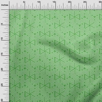 Onuone pamučne kambrike Zelene tkanine Geometrijski obrtni projekti Dekor tkanina Štampano od dvorišta