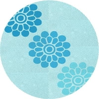 Ahgly Company u zatvorenom okruglom uzorku plavi dijamantski rubni dijamantski prostirci, 4 'krug